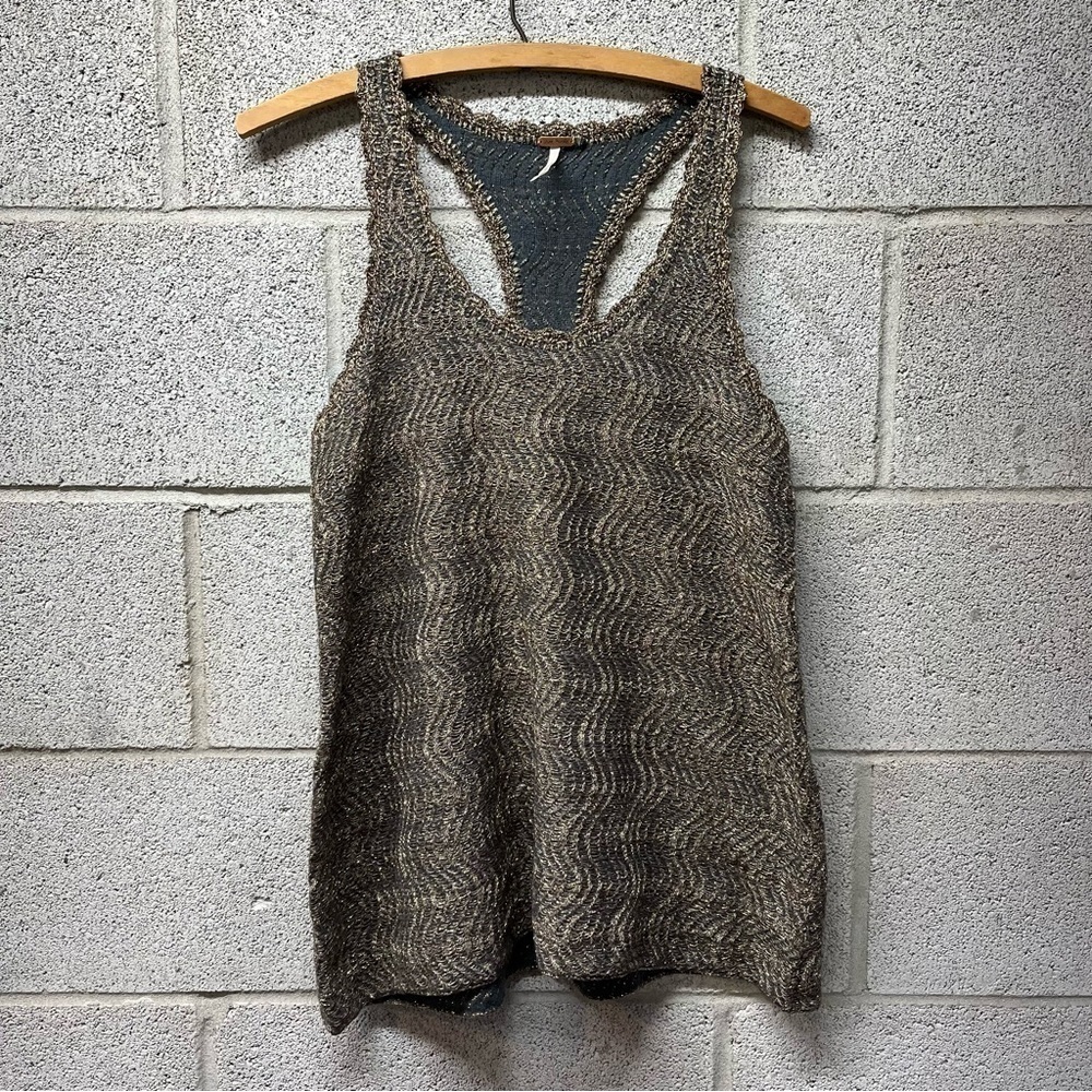Free People Metallic Wool Blend Racerback Tank